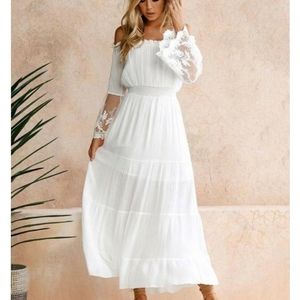 White long dress